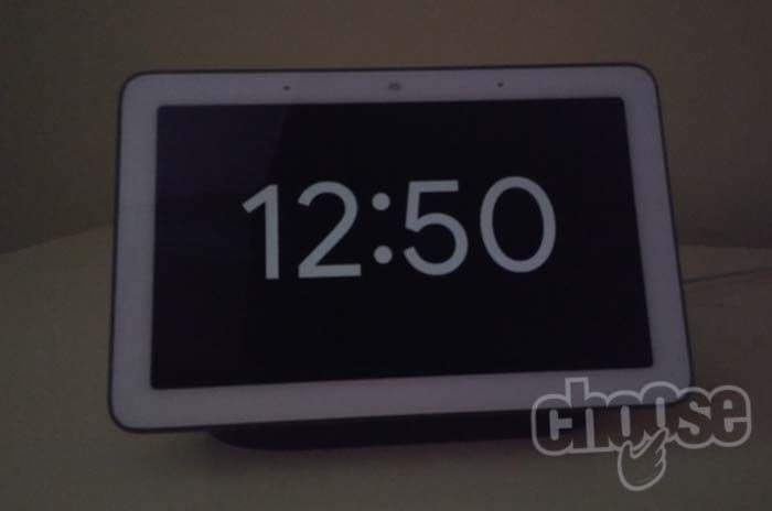 google nest hub clock display