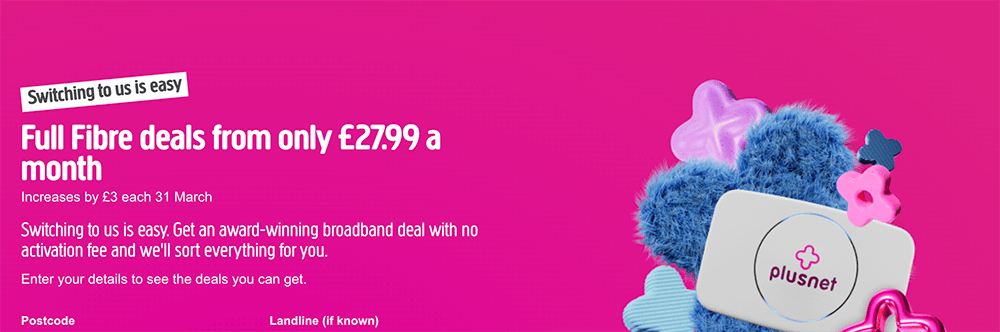 plusnet advertising october 2024