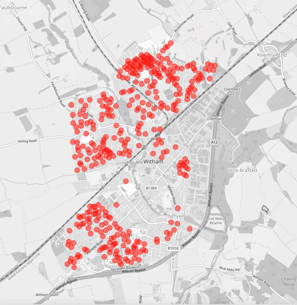 virgin media coverage in witham, november 2024